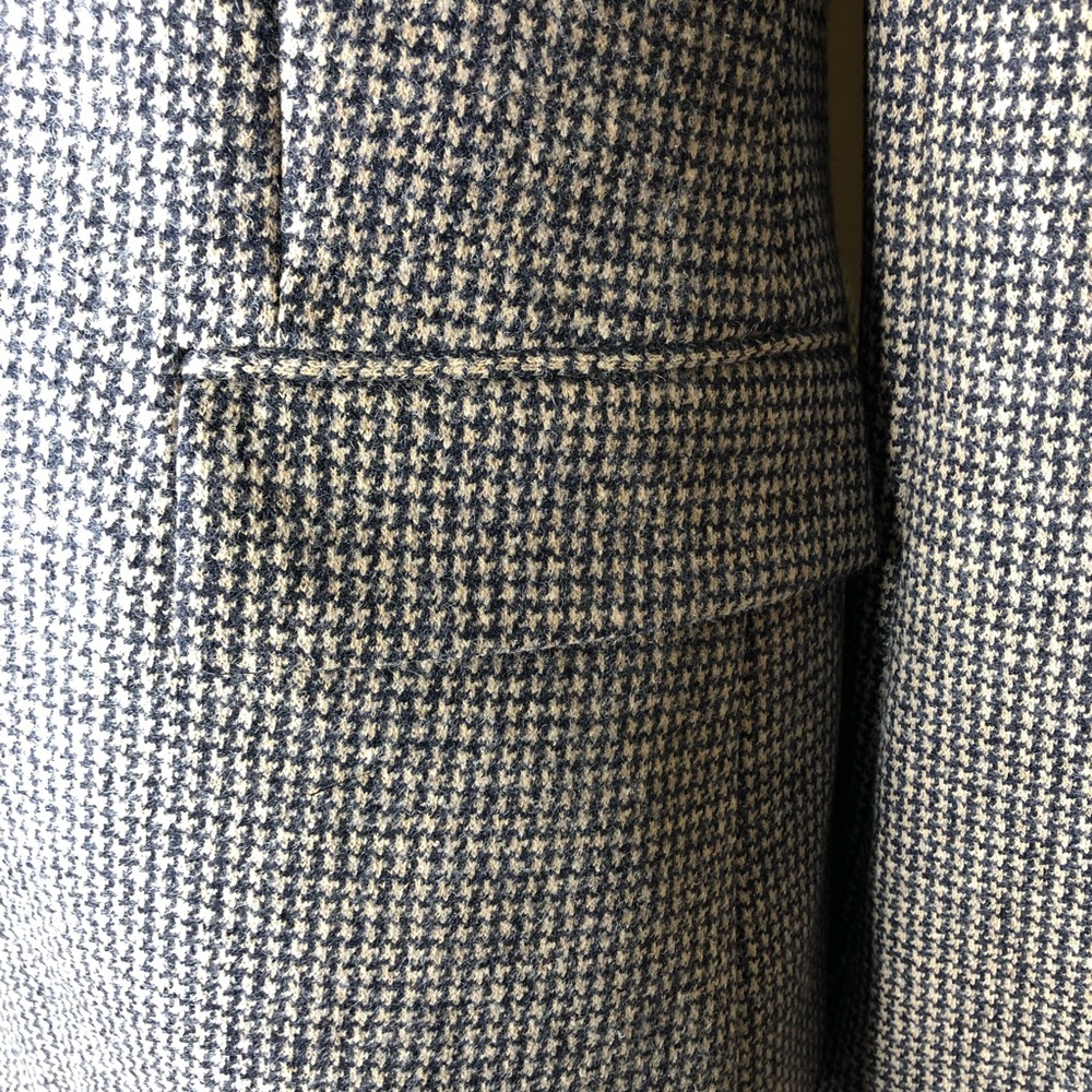 Theory Db Angled Abbot Knit Tan Multi Jacket Sz 12 - image 5